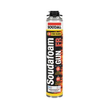 Spuma poliuretanica antifoc, aplicare cu pistol, Soudal, 750 ml