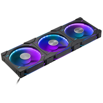 Ventilator D30 PWM Reverse Airflow D-RGB  3er Pack -140mm Negru