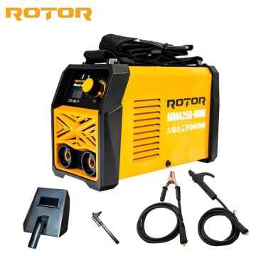 Aparat de sudura 250 A, 220-240 V, Ecran LCD, Masca Gratuita ROTOR MMA250-MINI