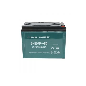 Baterie VRLA cu gel pentru bicicleta electrica cu grafen 6-EVF-45, 12V, 52AH-20HR, Cod: DISHX57, Brand: CHILWEE