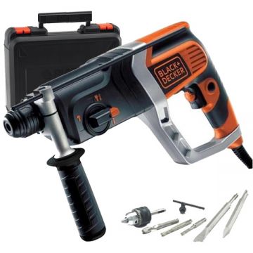 Black Decker KD990KA - Rotopercutor SDS-Plus 850 W 2.4 J valiza plastic accesorii