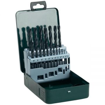 Bosch 2607019435 - Set burghie metal HSS-R 1-10 mm tija cilindrica 19 bucati