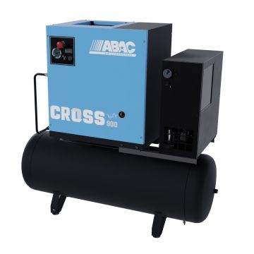 Compresor de aer profesional cu surub, cu uscator - 7.5 kW, 900 L/min, 10 bari - Rezervor 200 Litri - ABAC-CROSS-IVR-900E-10-400/50-200