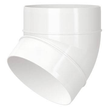 Cot 45° Vents, PVC, alb, diametru 100 mm