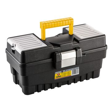 Cutie pentru scule si unelte Topex 15, 2 organizatoare, 37.4 x 19.8 x 18.9 cm