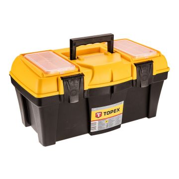 Cutie pentru scule si unelte Topex 18, 2 organizatoare, 44 x 22 x 22 cm