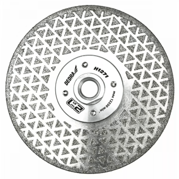 Disc diamantat continuu taiere slefuire uscata beton/ceramica Dedra H1271, 125 x 22.2 x 2.8 mm, 12250 rpm