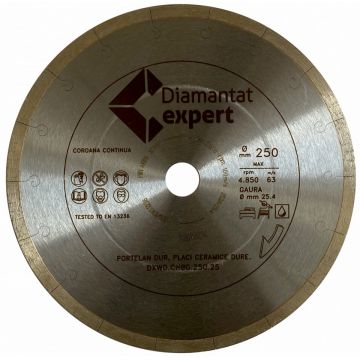 Disc DiamantatExpert pt. Portelan dur, ceramica dura - Ultra Long Life 250x30.0 (mm) Ultra Premium - DXWD.QNBG.250.30