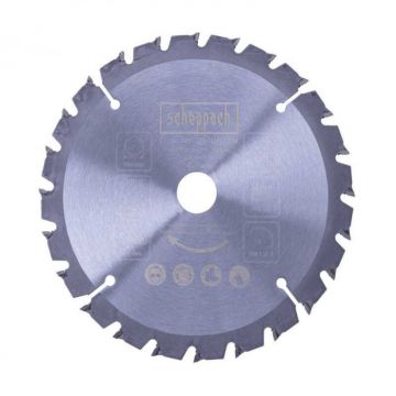 Disc pentru fierastrau circular PL55, taiere lemn Scheppach 3901802704 O160x20 mm, 24 dinti