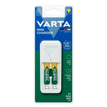 Incarcator acumulatori Varta, 800 mAh, 2 acumulatori Ni-Mh, R3 R6, neechipat