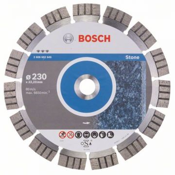 Bosch Best for Stone - Disc diamantat de taiere segmentat 230x22.2x2.4 mm taiere uscata