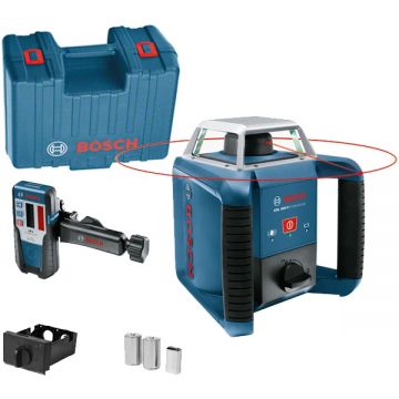 Bosch GRL 400 H + LR 1 - Nivela laser rotativa 20 m +/-0.08 mm/m 600 rot/min receptor valiza plastic