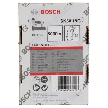 Bosch SK50 19G - Cuie masini pneumatice cap inecat - grade 19 mm GSK 50 5000 buc