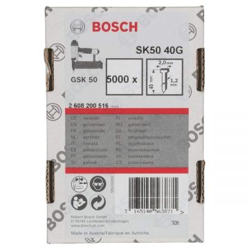 Bosch SK50 40G - Cuie masini pneumatice cap inecat - grade 40 mm GSK 50 5000 buc