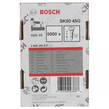 Bosch SK50 45G - Cuie masini pneumatice cap inecat - grade 45 mm GSK 50 5000 buc