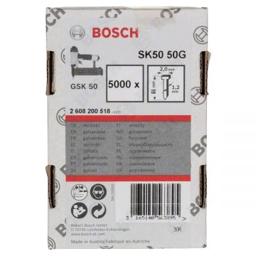 Bosch SK50 50G - Cuie masini pneumatice cap inecat - grade 50 mm GSK 50 5000 bucati