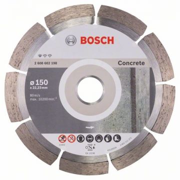 Bosch Standard for Concrete - Disc diamantat de taiere segmentat 150x22.2x2 mm taiere uscata