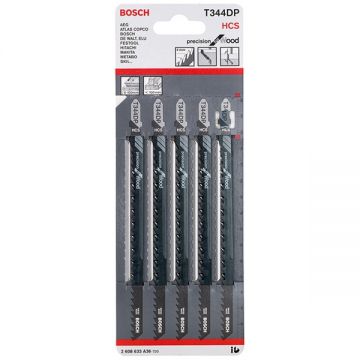 Bosch T344DP - Set panze fierastrau pendular tija cu un prag de prindere (T) 152 mm lemn taiere dreapta grosiera 5 bucati