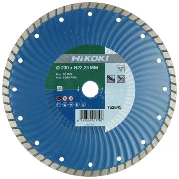 HiKOKI 752845 - Disc diamantat de taiere continuu 230x22.2x- mm taiere uscata