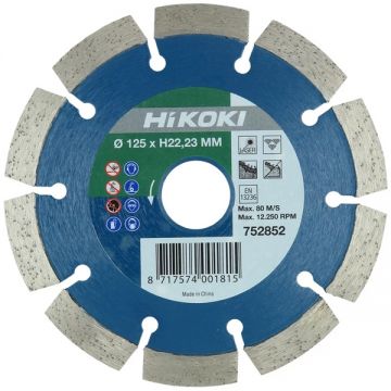 HiKOKI 752852 - Disc diamantat de taiere segmentat 125x22.2x- mm taiere uscata