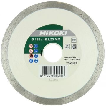 HiKOKI 752887 - Disc diamantat de taiere continuu 125x22.2x- mm taiere uscata