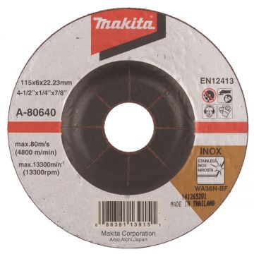 Makita A-80640 - Disc polizare inox 115x22.2x6 mm