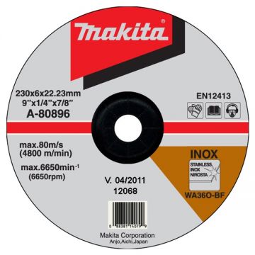 Makita A-80896 - Disc polizare inox 230x22.2x6 mm