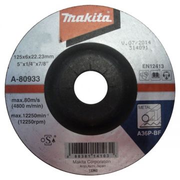 Makita A-80933 - Disc polizare metal 125x22.2x6 mm