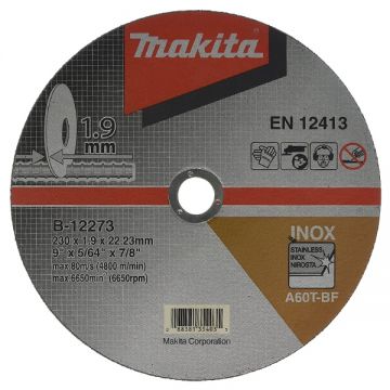 Makita B-12273 - Disc taiere inox 230x22.2x1.9 mm 1 buc