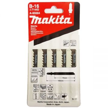 Makita B-16 - Set panze fierastrau pendular tija cu un prag de prindere (T) 75 mm lemn taiere dreapta grosiera 5 bucati