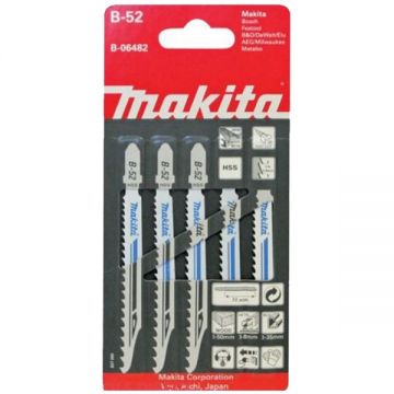 Makita B52 - Set panze fierastrau pendular tija cu un prag de prindere (T) 75 mm multimaterial taiere dreapta grosiera 5 bucati