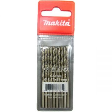 Makita D-06286 - Set burghie metal HSS 2.75 mm tija cilindrica 10 bucati