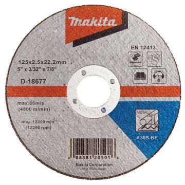 Makita D-18677 - Disc taiere metal 125x22.2x2.5 mm 1 buc