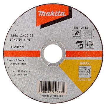 Makita D-18770 - Disc taiere inox 125x22.2x1.2 mm