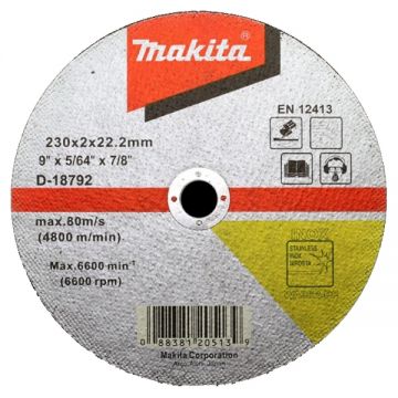 Makita  D-18792 - Disc taiere inox 230x22.2x2 mm 1 buc