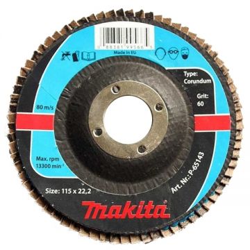 Makita P-65143 - Disc lamelar profil convex 115x22.2 mm granulatie 60