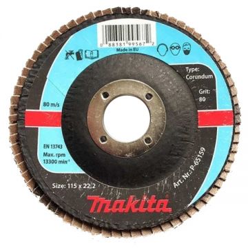 Makita P-65159 - Disc lamelar profil convex 115x22.2 mm granulatie 80