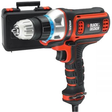 Black Decker MT350K - Masina de gaurit fara percutie 300 W mandrina rapida 10 mm 1 treapta viteza valiza plastic