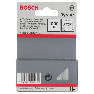 Bosch 1609200377 - Set cuie cap inecat - grade 19 mm PTK 19 E 1000 bucati