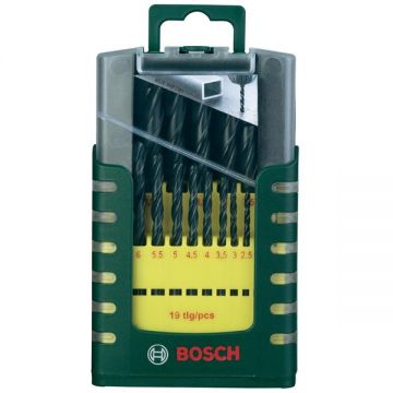 Bosch 2607017151 - Set burghie metal HSS-R 1-10 mm tija cilindrica 19 bucati