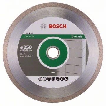 Bosch Best for Ceramic - Disc diamantat de taiere continuu 250x30/25.4x2.4 mm taiere umeda si uscata