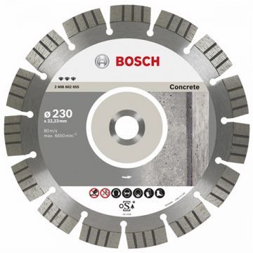 Bosch Best for Concrete - Disc diamantat de taiere segmentat 230x22.2x2.4 mm taiere uscata