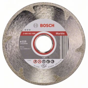 Bosch Best for Marble - Disc diamantat de taiere continuu 115x22.2x2.2 mm taiere uscata