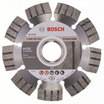 Bosch Best for Stone - Disc diamantat de taiere segmentat 115x22.2x2.2 mm taiere uscata