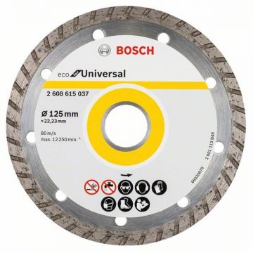 Bosch ECO for Universal - Disc diamantat de taiere continuu 125x22.2x2.4 mm taiere uscata