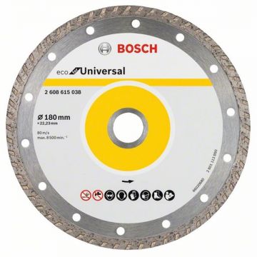 Bosch ECO for Universal - Disc diamantat de taiere continuu 180x22.2x2.6 mm taiere uscata