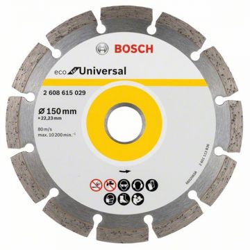 Bosch  ECO for Universal - Disc diamantat de taiere segmentat 150x22.2x2.1 mm taiere uscata