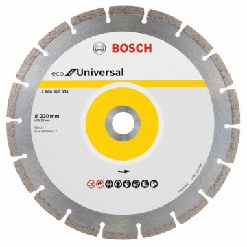 Bosch ECO for Universal - Disc diamantat de taiere segmentat 230x22.2x2.6 mm taiere uscata