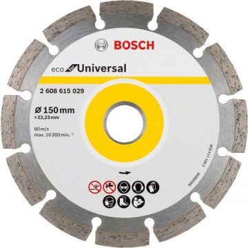 Bosch ECO for Universal - Set discuri diamantate de taiere segmentat 150x22.2x2.1 mm taiere uscata 10 bucati