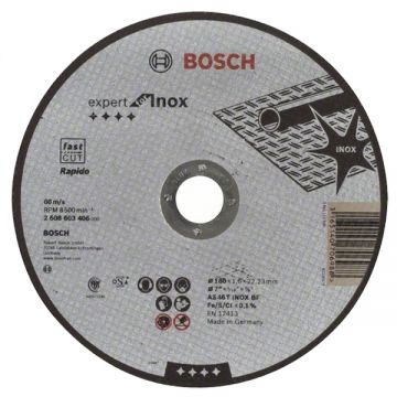 Bosch Expert for Inox - Rapido - Disc taiere inox 180x22.2x1.6 mm 1 buc